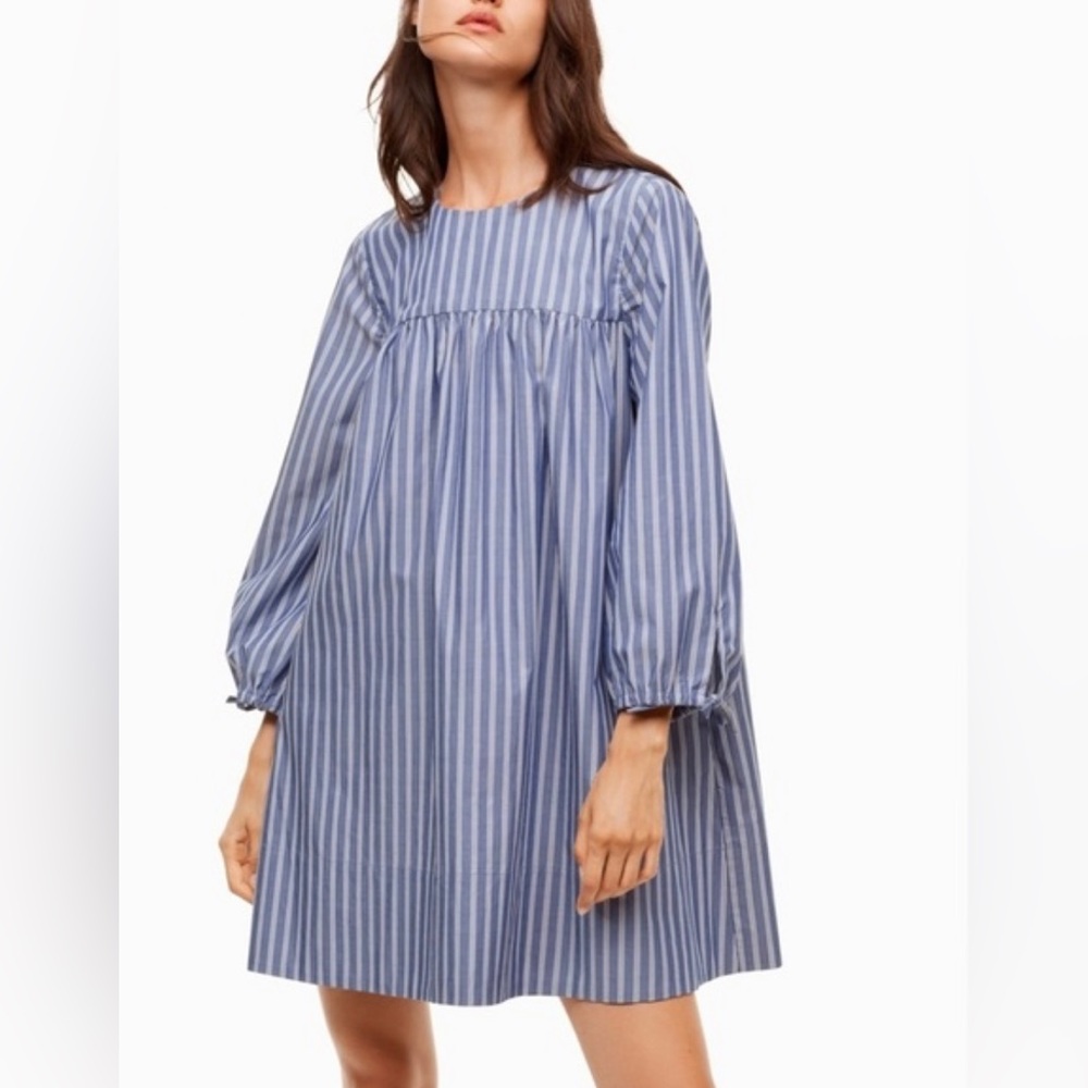 Aritzia Wilfred - Lessines Poplin Long Sleeve Babydoll Dress
